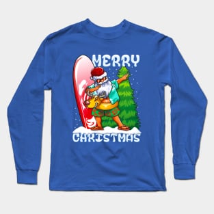 Dabbing Santa Christmas Holiday Long Sleeve T-Shirt